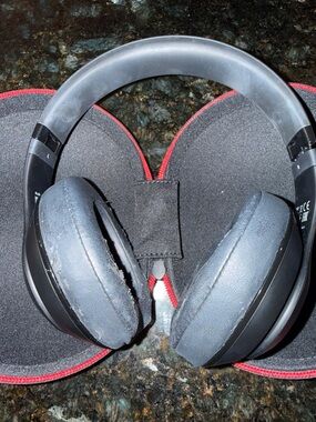 Over-Ear Black Headphones with Gray Cushions